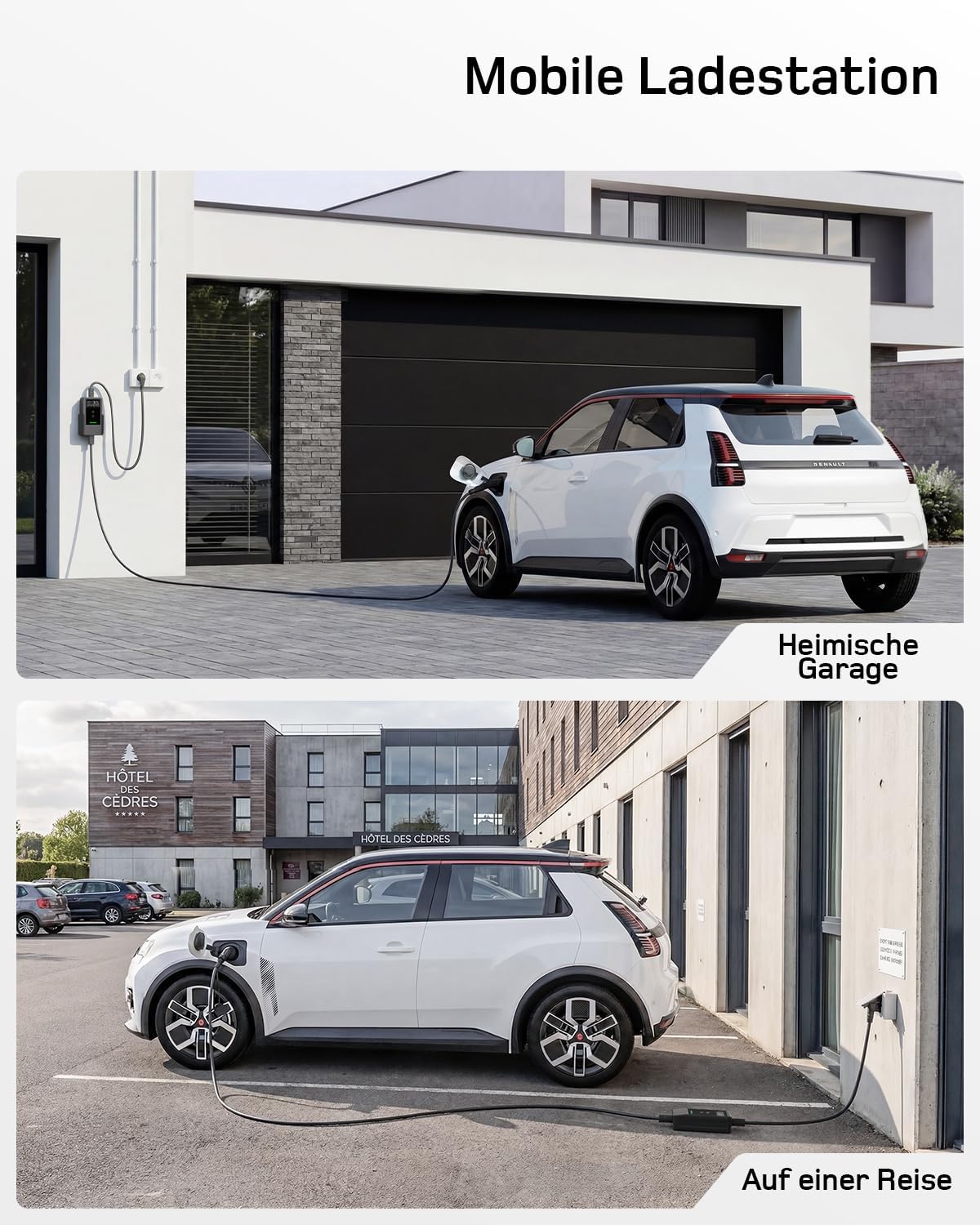 Typ 2 Ladekabel Schuko mit APP 3,7kW [7m, 6-16A, 1-phasig] Ladekabel Typ 2 Schuko mit Fernsteuerbarer Leistung - EV Charger 3,7kW für e Auto ID.3/4/5/7, Model Y/3, ENYAQ und Anderen PHEV/EV