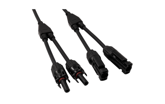 Solarkabel Y-Stecker-Adapterkabel, IP67, 2er-Set Y Verteiler 4mm2 Steckerverbinder für Solarkabel