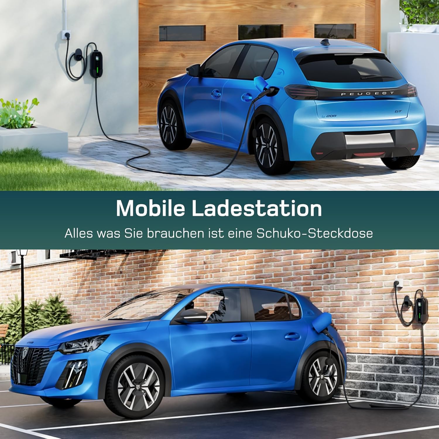 Ladekabel Typ 2 Schuko 3,68kW [1-phasig, 15m, 6-16A] EV Chargers mit Steuerbarer Digitalanzeige für Elektroauto, Ladekabel e Auto für Model 3/Y, ID.3, ID.4, ID.5, MG4, Q4, Gla und Anderen PHEV/EV