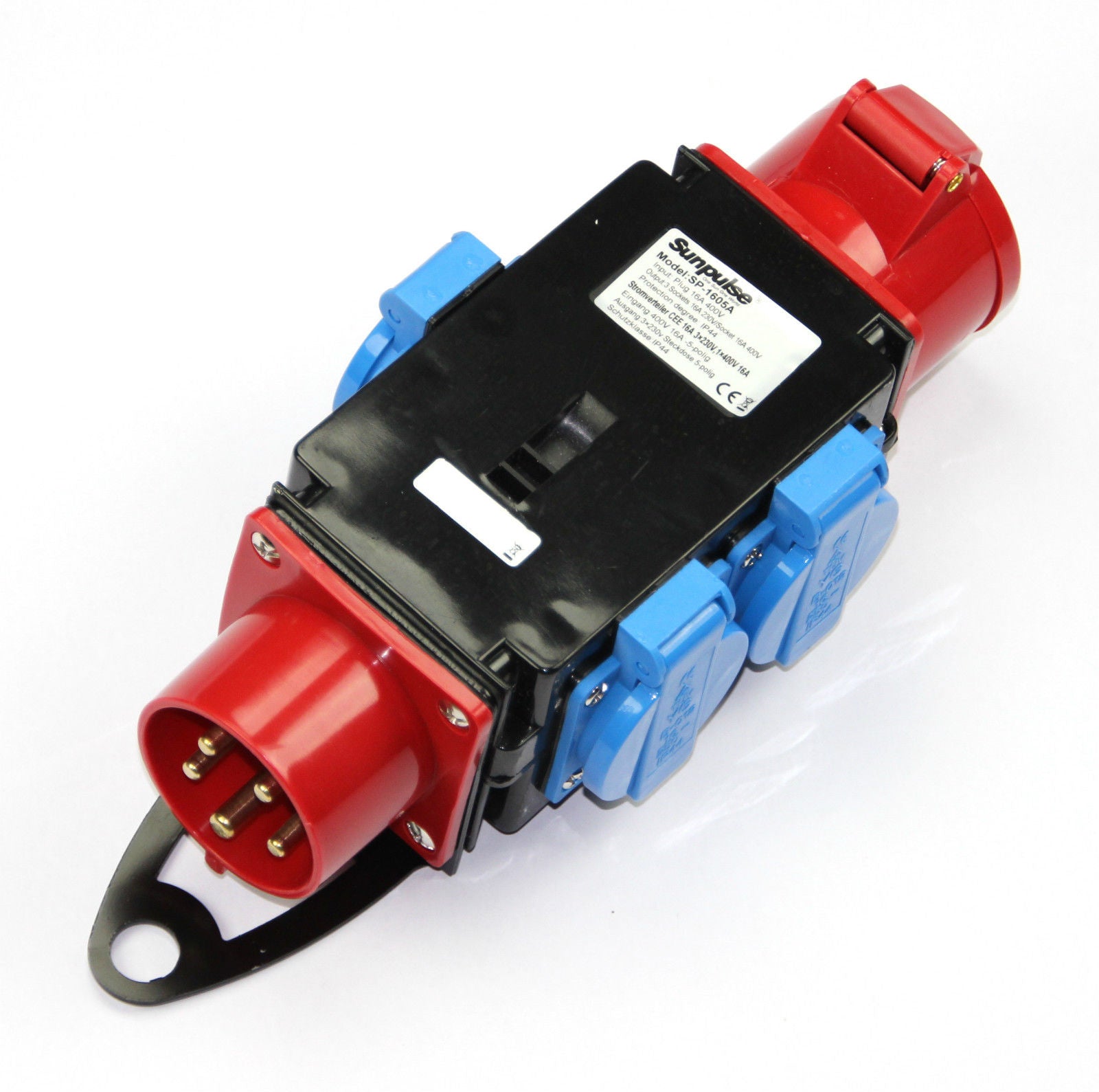 Baustromverteiler Starkstrom Schuko Adapter Verteiler 3 x 230V 1 x 400 V 5-polig 16A Outdoor