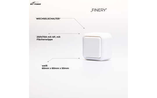 Aufputz-Set McPower ''Finery Mini'', 3-teilig, weiß