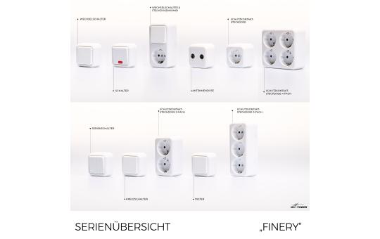 Aufputz-Set McPower ''Finery Mini'', 3-teilig, weiß