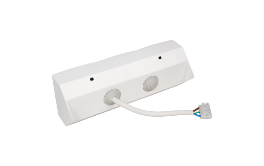 Steckdosenblock McPower ''Flair'' 250V~/16A, Aufbau, weiß, 3-fach Schutzkontakt