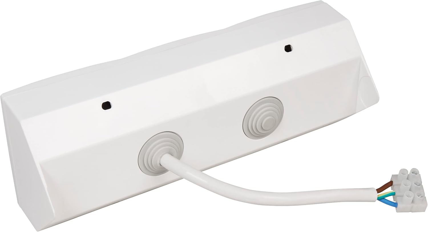 MC Power - Steckdosenblock Unterbausteckdosen | Flair | 3-Fach Schutzkontaktsteckdosen USB-Steckdosen 2X USB, 230V / 16A, Aufbau, weiß matt