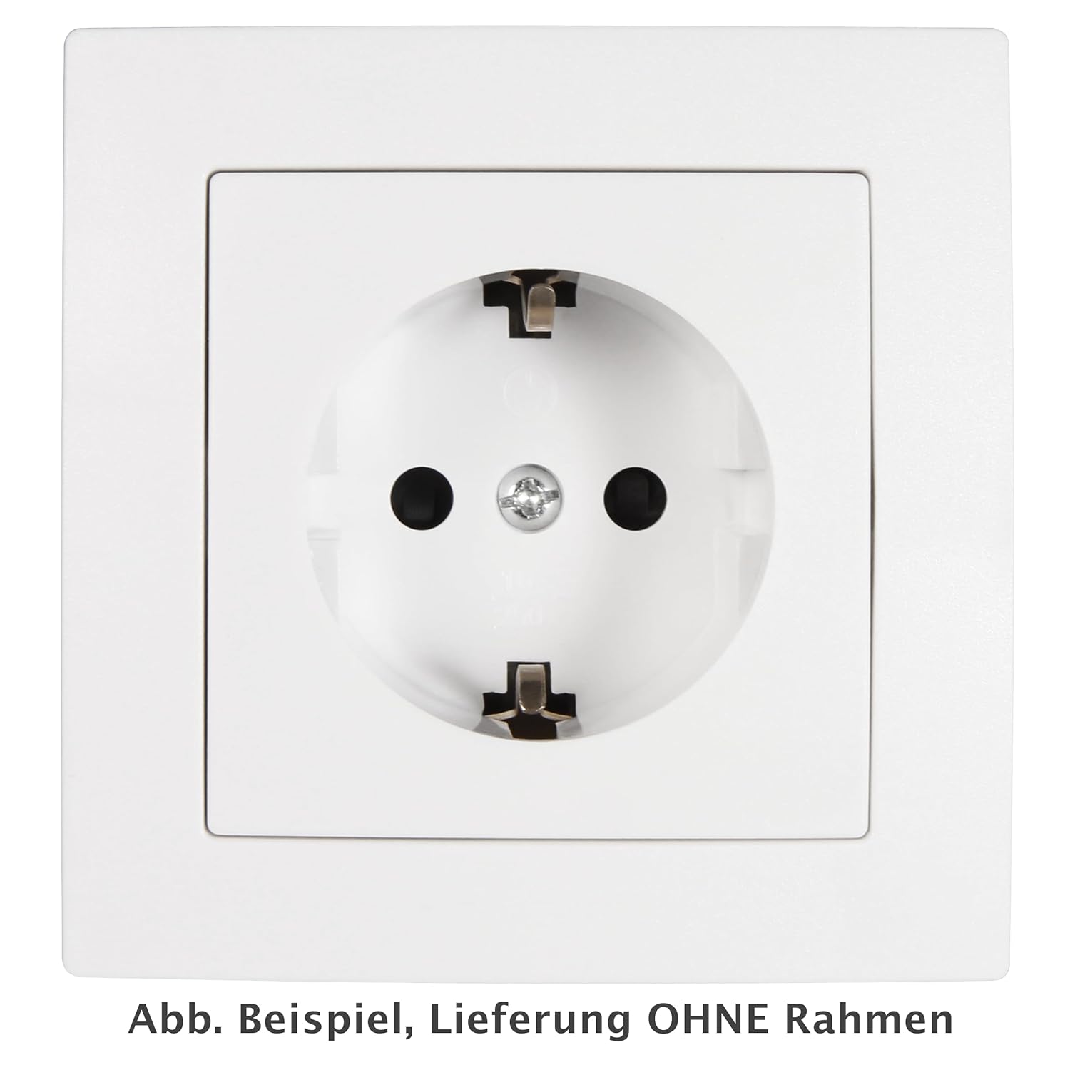 McPower Schutzkontakt-Steckdose | FLAIR | 250V~/16A, UP, 1-fach Unterputzsteckdose Schraubanschluss Einzelsteckdose mit Einsteckschutz, weiß matt