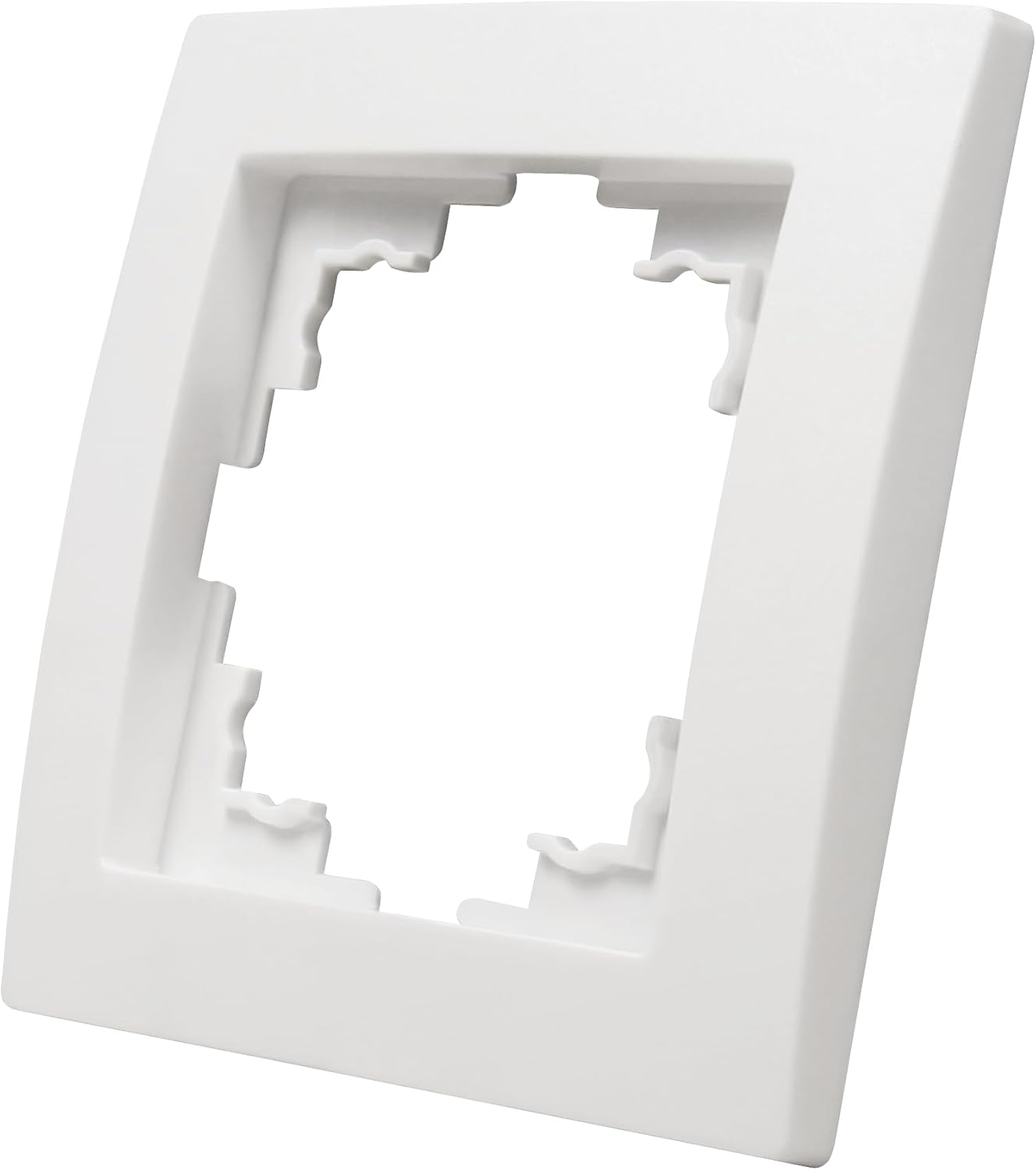 McPower 1-fach Rahmen | Flair | Einzelrahmen Steckdosenrahmen Schalterrahmen, Lichtschalter Abdeckrahmen weiß, matt