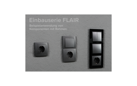 Schalter und Steckdosen Set McPower Flair ''Tür 2-fach'' 3-teilig, anthrazit