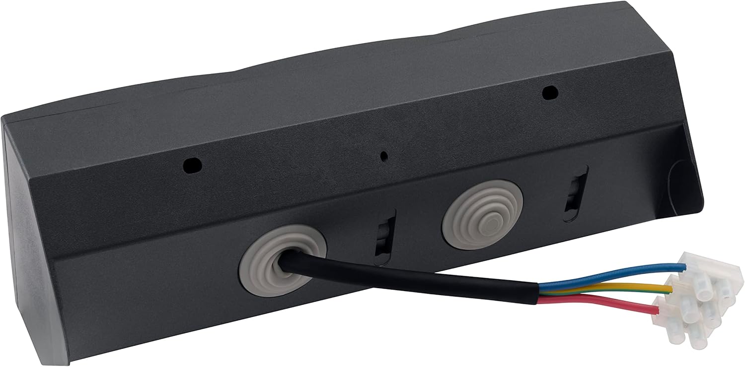 MC POWER Steckdosenblock Unterbausteckdosen | FLAIR | 2-fach Steckdose + 2x USB-A, 15cm Kabel, 230V~ / 16A, Ecksteckdose Büro Schreibtisch Küche, dunkelgrau anthrazit matt