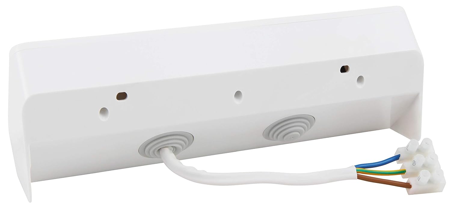 MC POWER Steckdosenblock Ecksteckdose | CUP | Unterbausteckdosen, USB-Steckdose 3x Steckdose 2x USB, 230V~ / 16A, Aufbau Küchensteckdose Mehrfach weiß, poliert