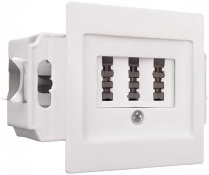 McPower TAE-NFN-Anschlussdose | Flair | 3x 6-polig, Unterputz, IP20, für eine einfache Telefoninstallation, ideal für Haushalte und Büros, weiß