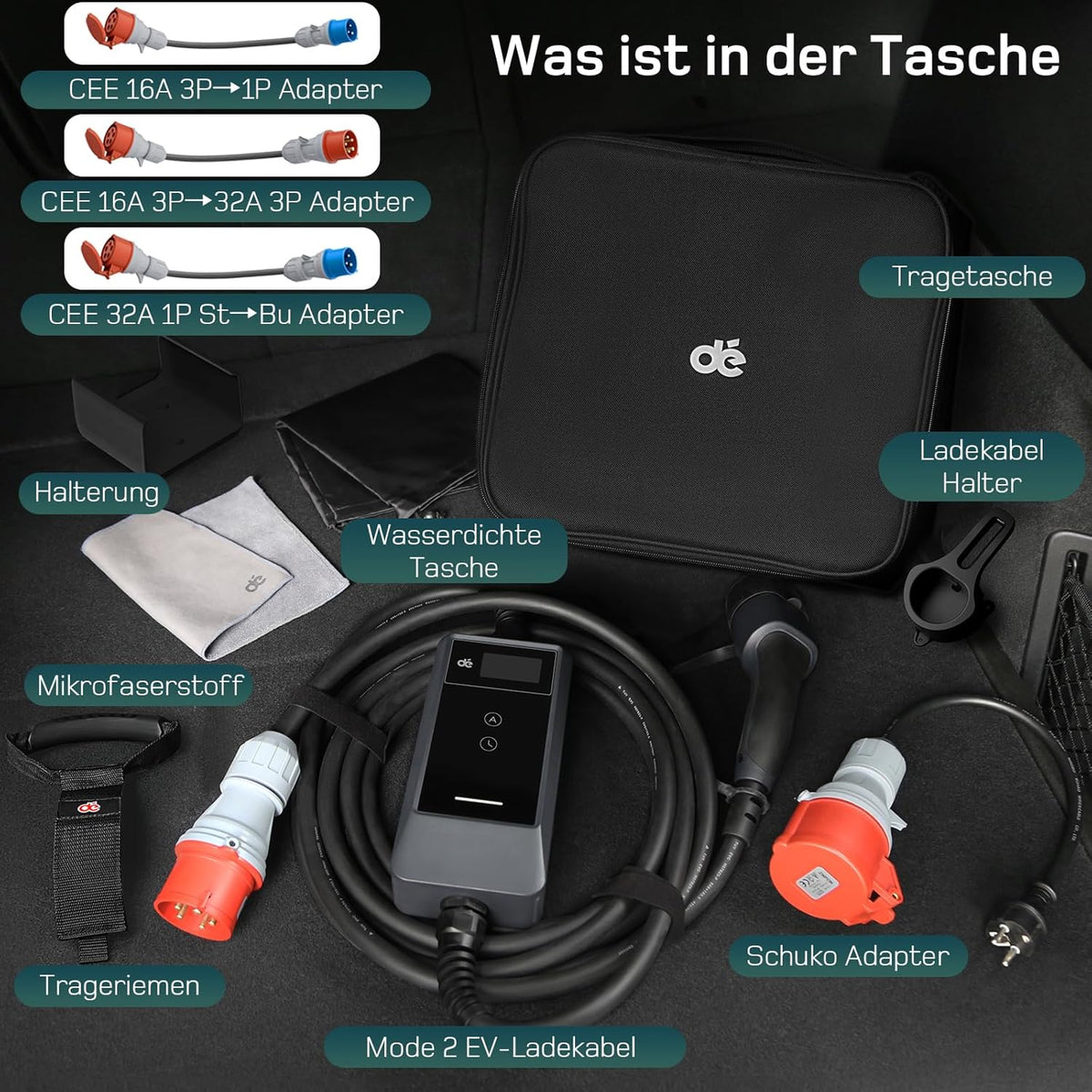 Mobile Wallbox / Ladestation 22kW App [3-phasig | 10m]