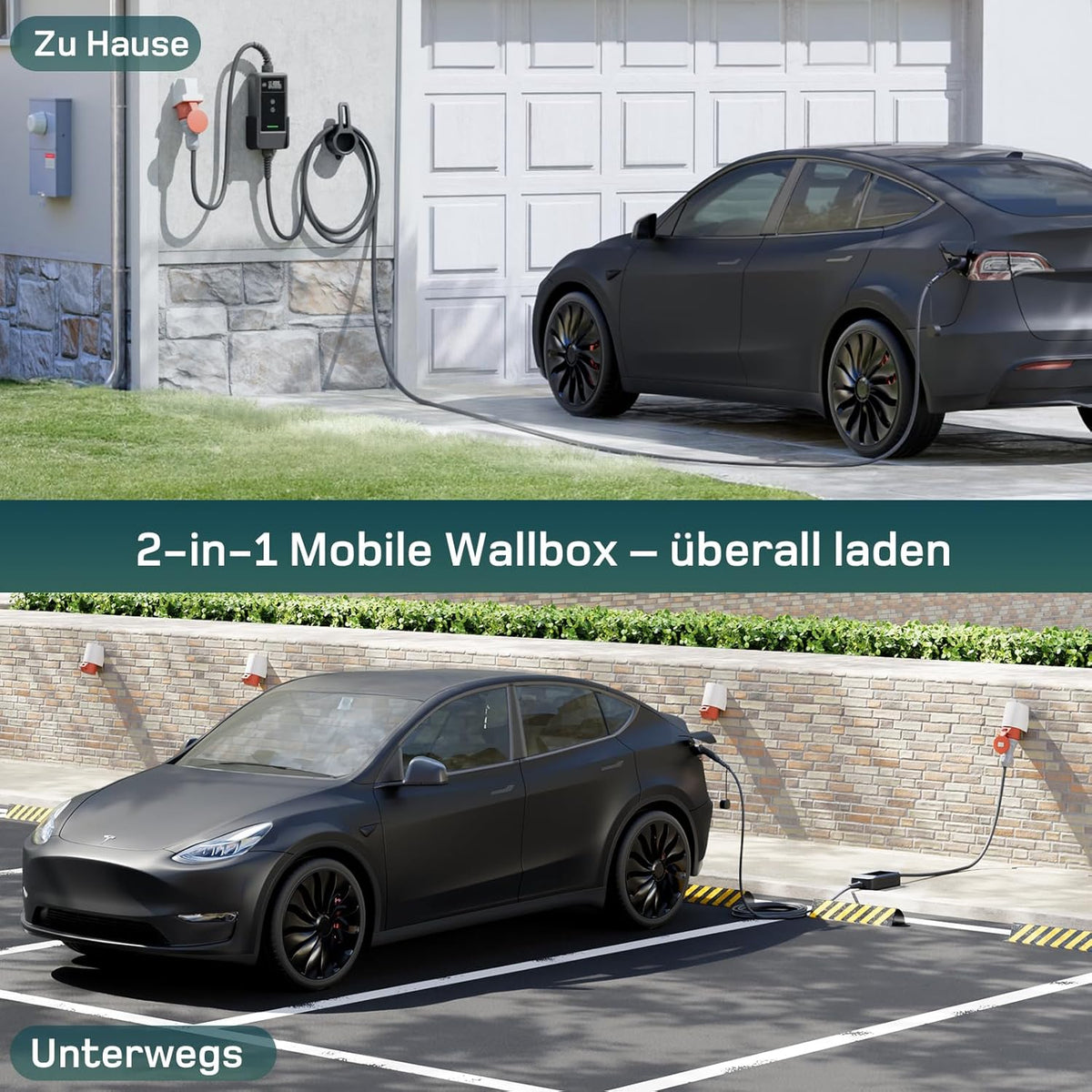 Mobile Wallbox / Ladestation 22kW App [3-phasig | 10m]