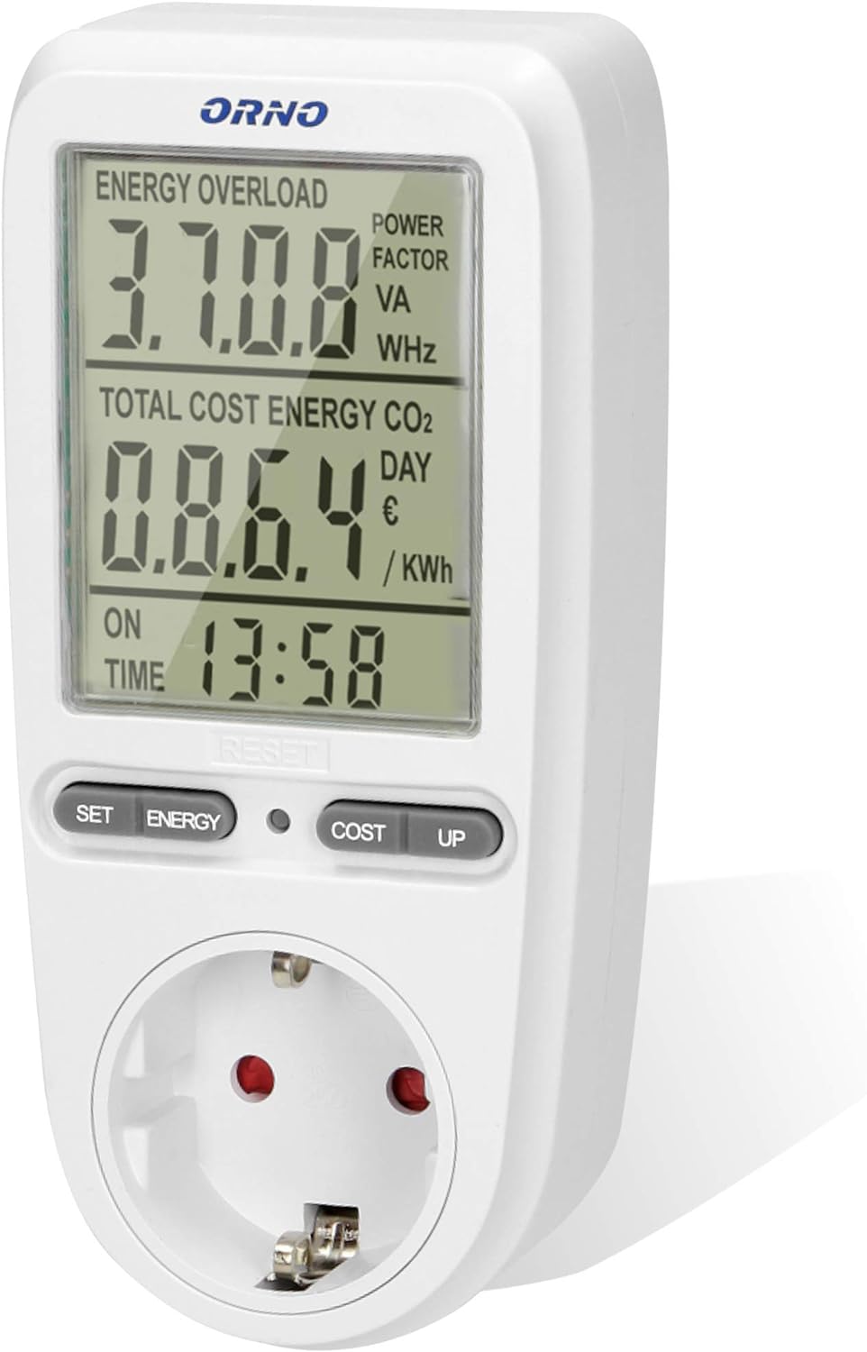 Energiekosten-Messgerät mit LCD-Display, max. 3.680W