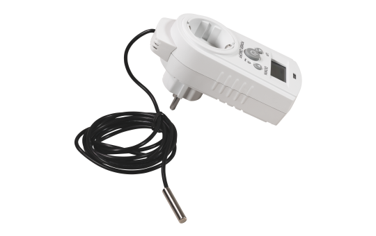 Steckdosen-Thermostat McPower ''TCU-540'' 5-30°C, Display, Kabel + Außenfühler