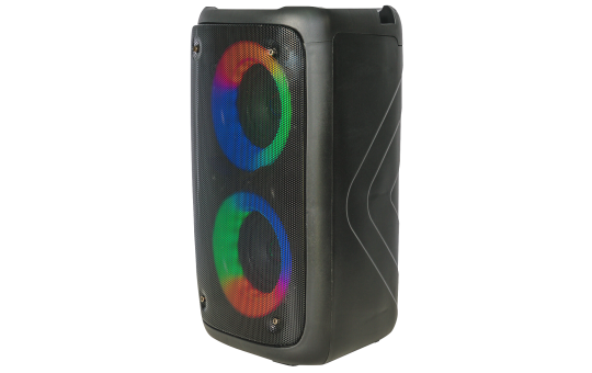 Soundbox ''LEO-250'' 2 x 3''/8cm, 100W, mit beleuchteten Lautsprechern