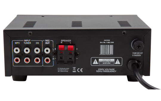HiFi-Verstärker HOLLYWOOD ''HVA-500'' 2x100W, Bluetooth