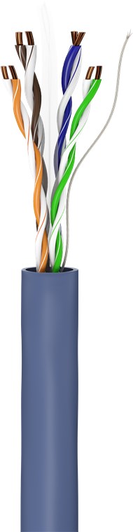 100m CAT 6A Installationskabel 4x2xAWG 23/1 U/UTP blau