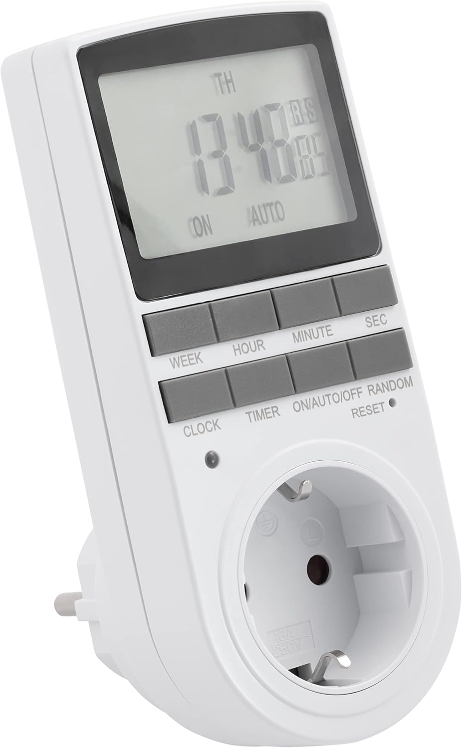 2er-Set Digitale Zeitschaltuhr | WZ-10 | 10 konfigurierbare Programme, 24 Std. Timer, 3.680W, Urlaubs/Zufallsfunktion