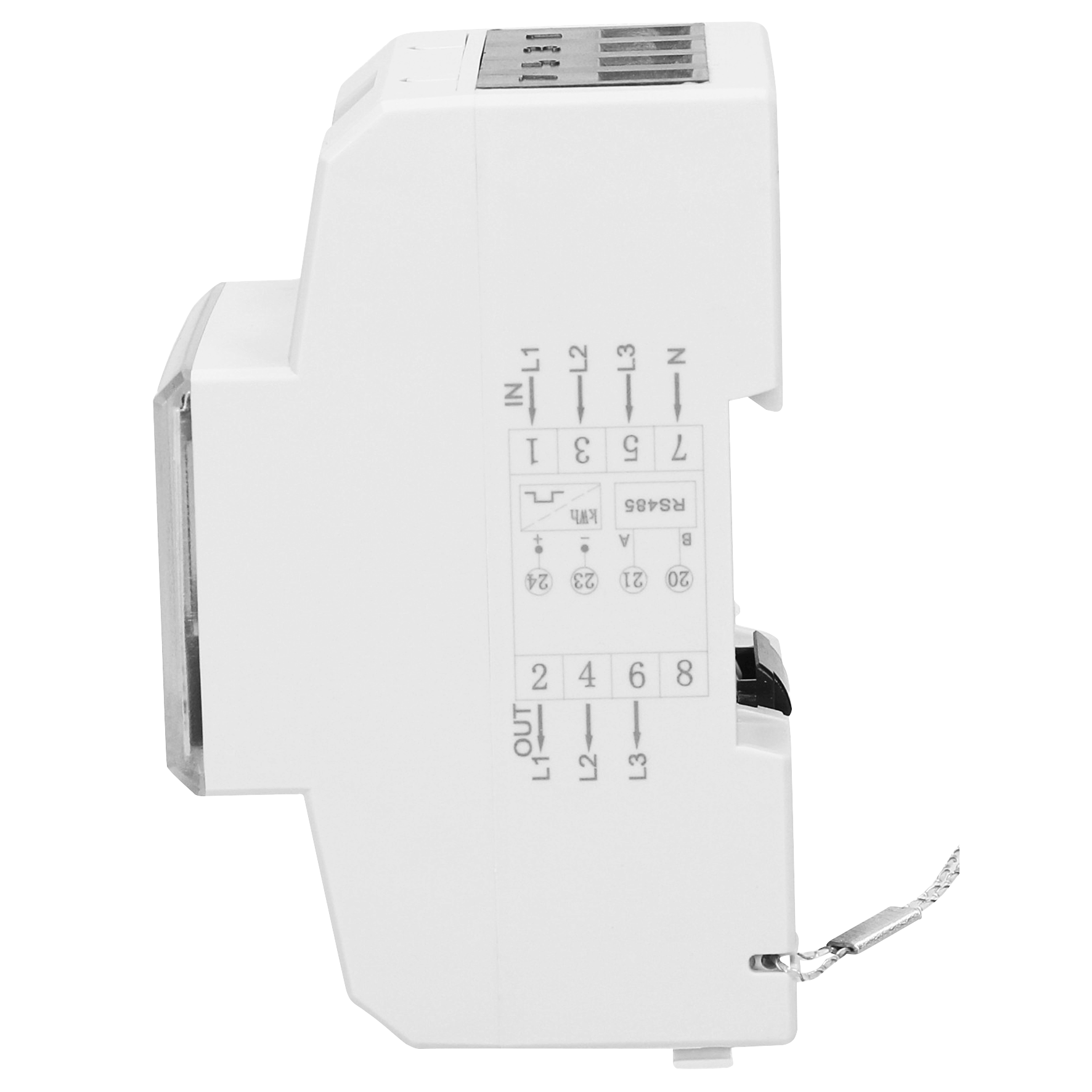 3-phasiger Stromzähler, 80A, RS-485-Anschluss, 4,5 Module, DIN TH-35mm