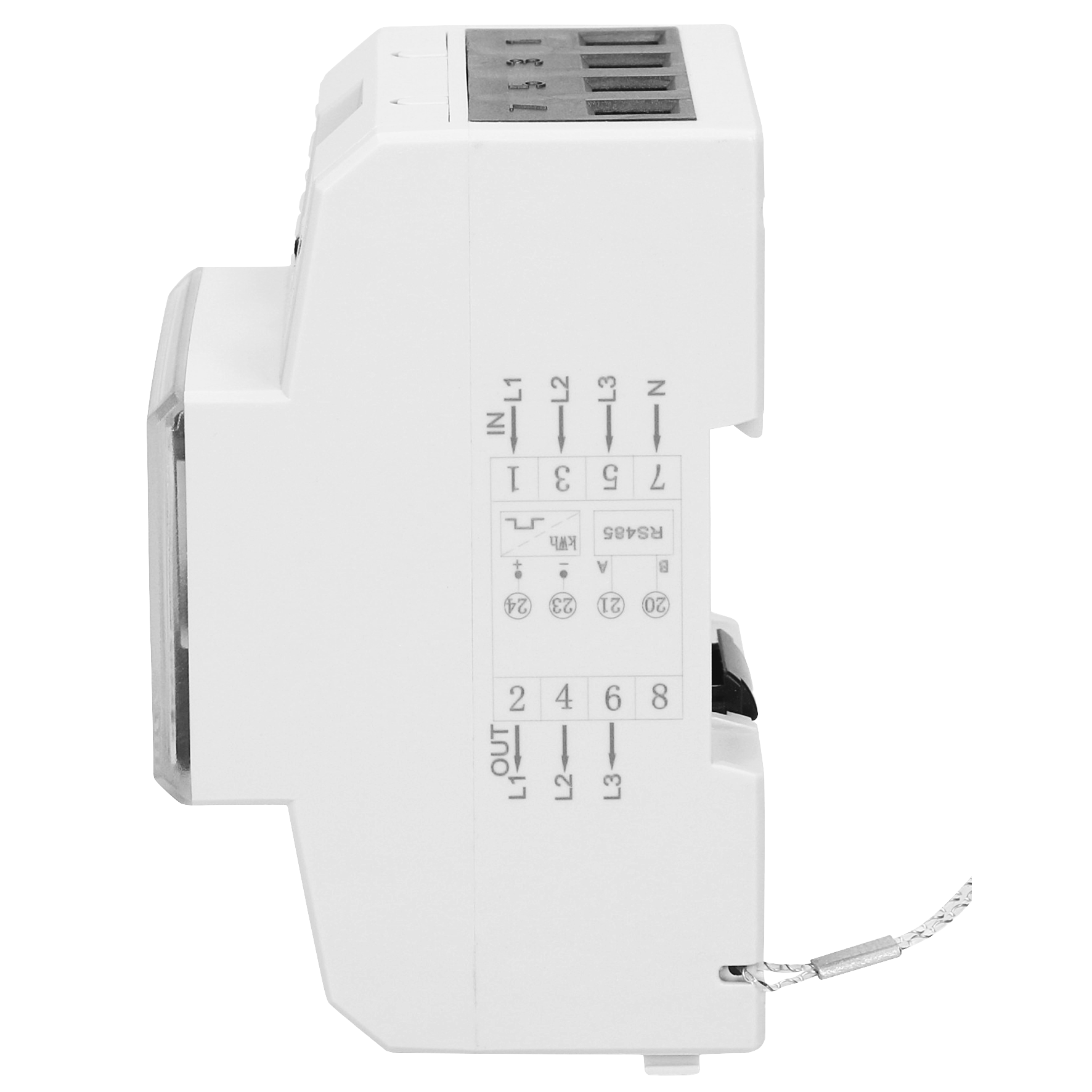 3-phasiger Stromzähler, 80A, RS-485-Anschluss, MID, 4,5 Module, DIN TH-35mm