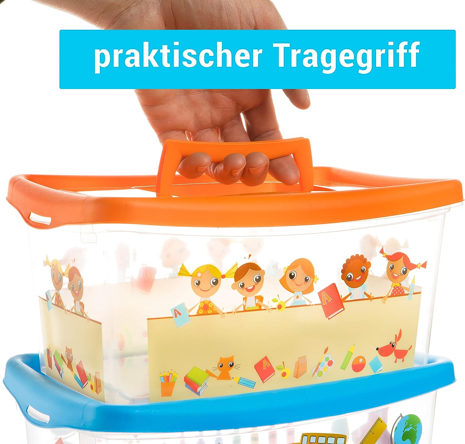 aufbewahrung kinderzimmer mit deckel Aufbewahrungsbox Kinder, 6 Stück Aufbewahrungsboxen, 4 l Kisten Aufbewahrung mit Deckel, Aufbewahrungsbox mit Deckel Kinder, Plastikbox mit Deckel,