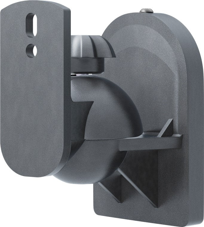 Goobay Wandlautsprecherhalterung – Universalhalterung für Lautsprecher (3,5 kg) – 20° Neigungs- & 70° Schwenkverstellung – sichere und einfache Installation – werkzeuglose Ausrichtung –Schwarz