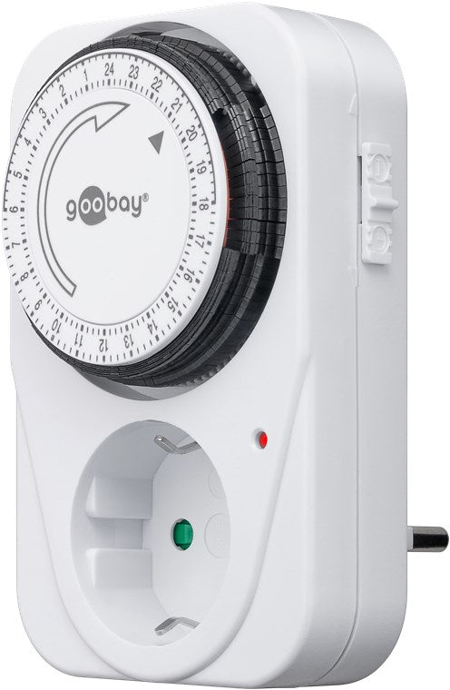 Analoge Zeitschaltuhr Steckdose 3500W Mechanische Schaltuhr Zeitschalter für Steckdose Timer Analog 15 Min. Intervall Timer innen Weiß