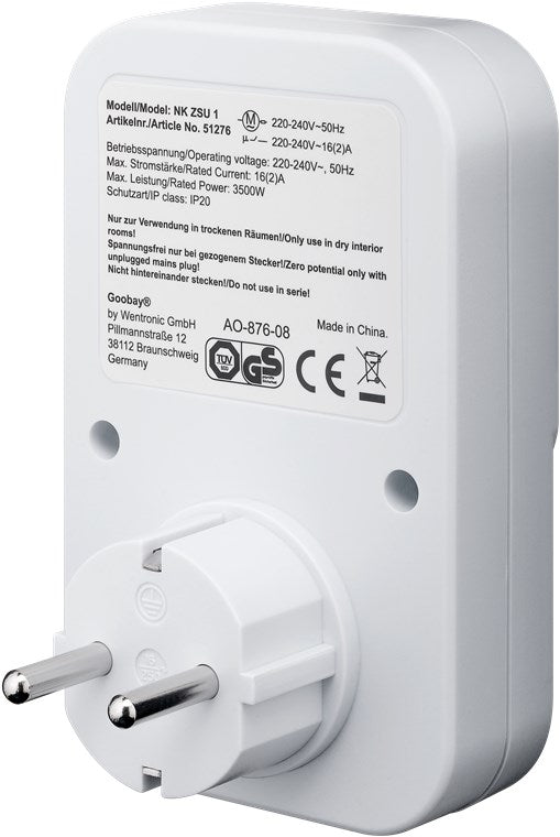 Analoge Zeitschaltuhr Steckdose 3500W Mechanische Schaltuhr Zeitschalter für Steckdose Timer Analog 15 Min. Intervall Timer innen Weiß