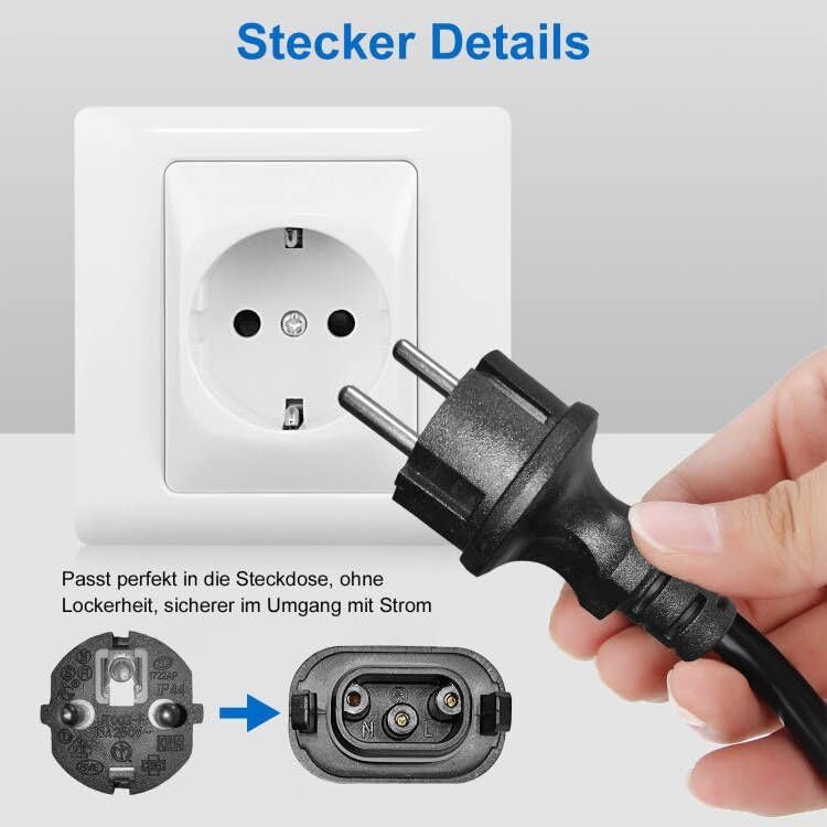3 bis 15m BC-05 AC Kabel BC-05 Buchse zu Schuko Stecker Anschlusskabel, BC-05 Anschlussleitung zum AC-Anschluss für Serie HMS-Mikro-Wechselrichter
