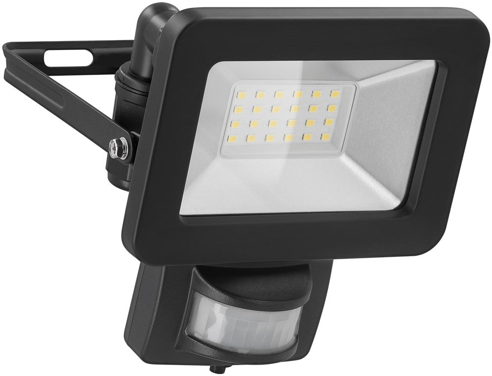 LED Strahler Bewegungsmelder Außen 20W / PIR Sensor Außenstrahler IP44 / Neutralweißes Licht 1700 lm / LED Scheinwerfer Fluter Wandmontage / Gartenstrahler / Schwarz