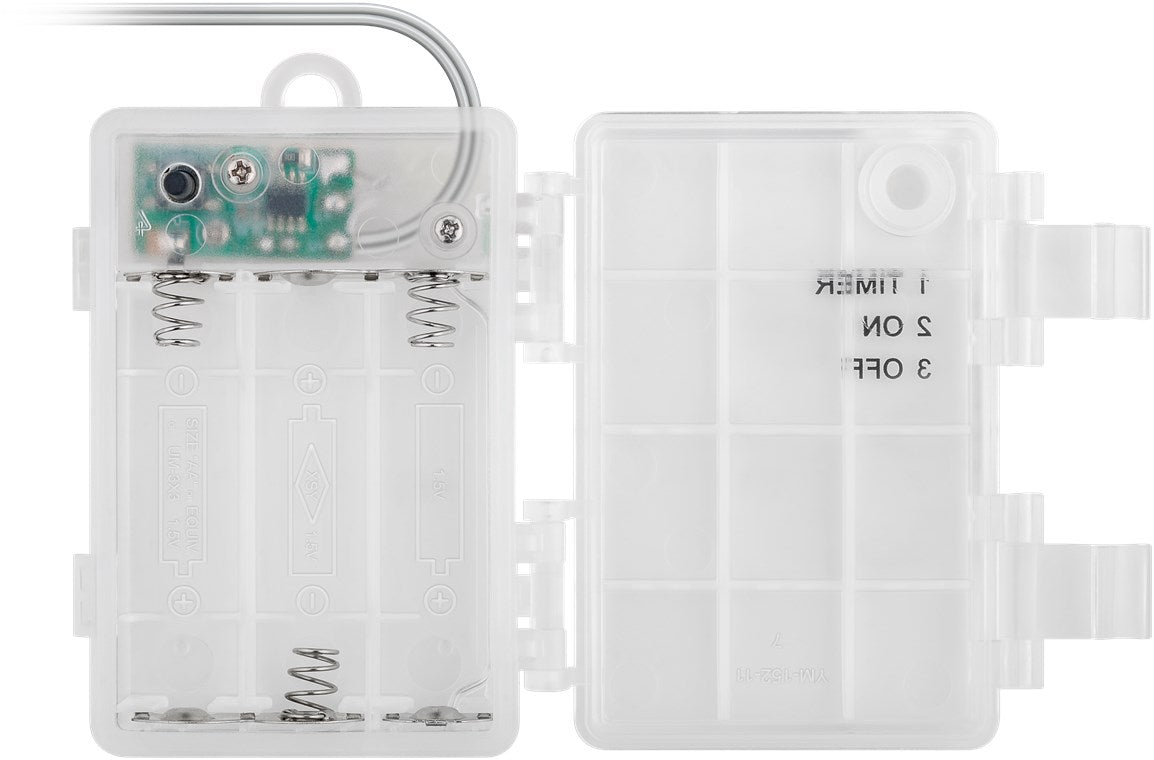 goobay 3er-Set Lichterbäume mit 75 LEDs, mit Timer-Funktion, (3000 K), batteriebetrieben, für den Innen- und Außenbereich, (IP44) Transparent