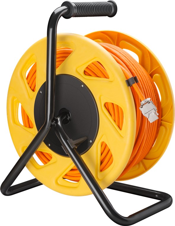 Netzwerk Kabeltrommel 50m Outdoor CAT 7A Kabel RJ45 Keystone Buchse Netzwerkkabeltrommel Netzwerkkabel Verlängerungskabel 50m Orange