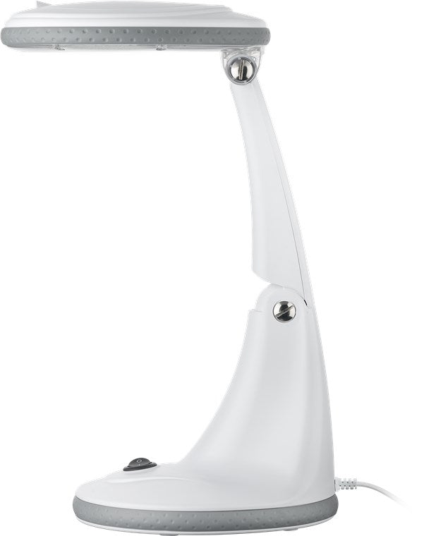 goobay LED Lupenleuchte / Lupenlampe mit Standfuß / Standlupe mit Licht / 6 W Leistungsaufnahme / Farbtemperatur 6500 K / Lichtstrom 450 lm / Betriebsspannung 230 V (AC) / Weiß