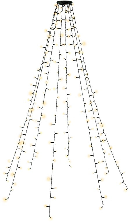 goobay LED Baummantel mit Ring / Weihnachtsbaum Ring / Timer- und Memoryfunktion / 1.40-1.80M Baum