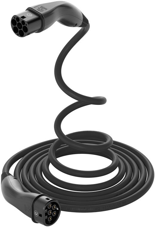 Lapp Mobility Helix Typ 2 Ladekabel 22 KW / Selbstaufrollend / 32 A / 3-Phasig / E-Auto Ladekabel / Mode 3 / 5m, Schwarz