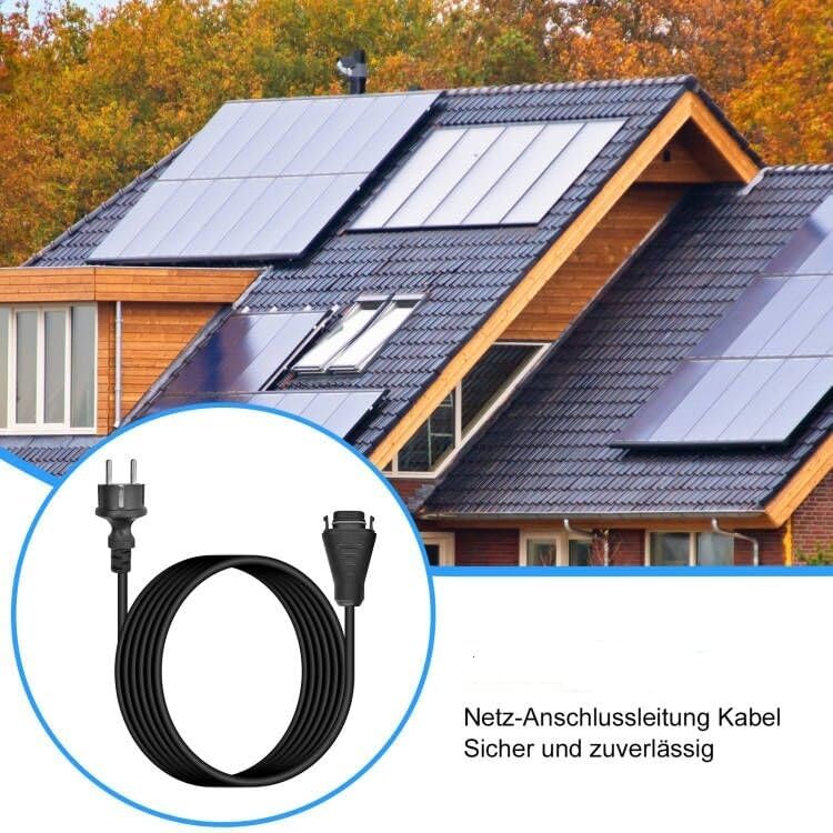3 bis 15m BC-05 AC Kabel BC-05 Buchse zu Schuko Stecker Anschlusskabel, BC-05 Anschlussleitung zum AC-Anschluss für Serie HMS-Mikro-Wechselrichter