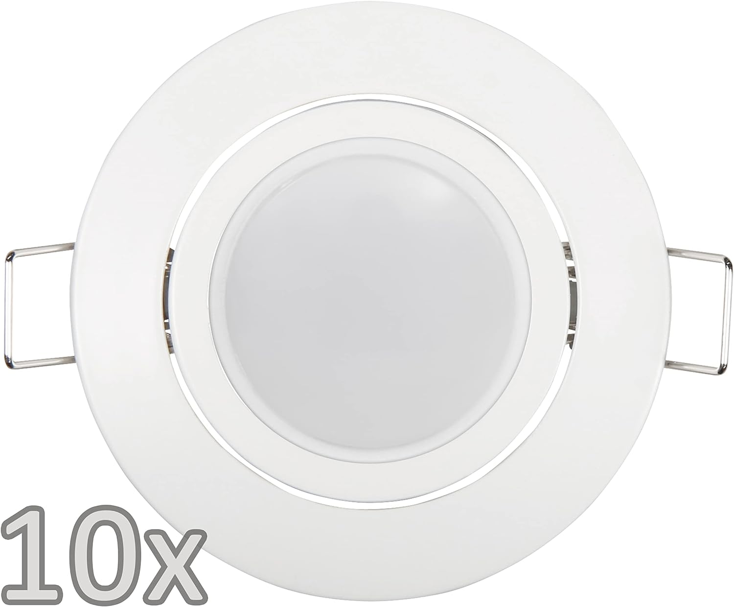 Einbauleuchten-Set McShine, 10xRahmen, 10xLED-Modul, 5W, 440lm, 230V, weiß