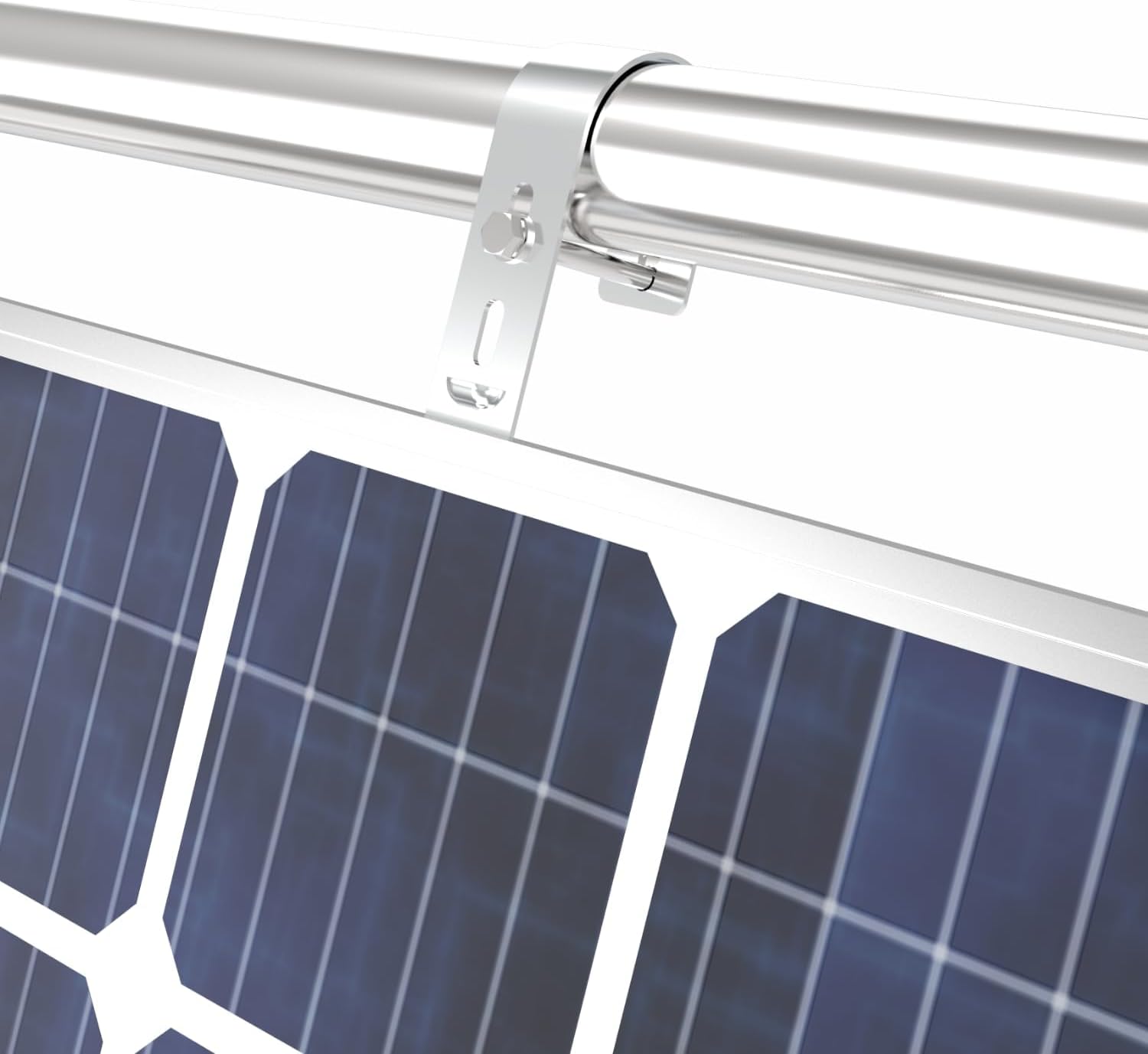 Einfache Balkonkraftwerk Solarmodule Halterung für runde Geländer mit