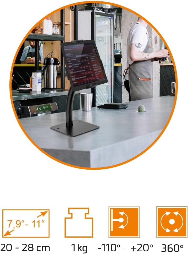 Standhalterung für Tablets mit Diebstahlschutz
