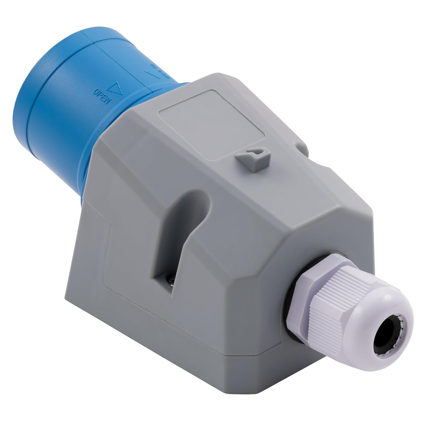 MC POWER CEE Stecker Wandmontage IP44 | 3 polig 250V, 16A Starkstromstecker | Ladestecker für Industrie Handwerk Landwirtschaft Campingplatz