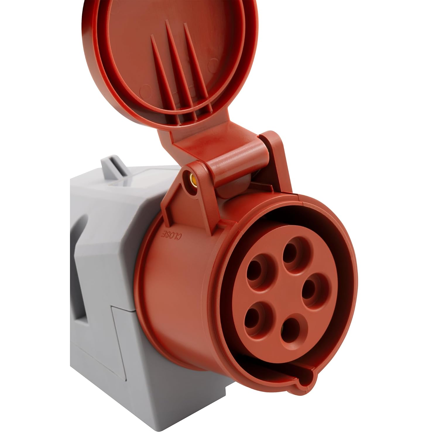 McPower CEE-Steckdose Wandmontage IP44 Kupplung | 415V, 16A Starkstrom Wandsteckdose | 5-polig für Wohnmobil Boot Aussenbereich Camping Caravan Industrie Handwerk