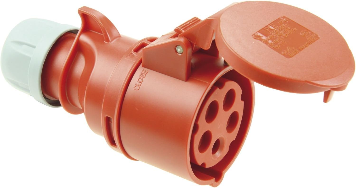 PC ELECTRIC Euro Kupplungssteckdose Shark 5-polig 16 Ampere IP44, 215-6