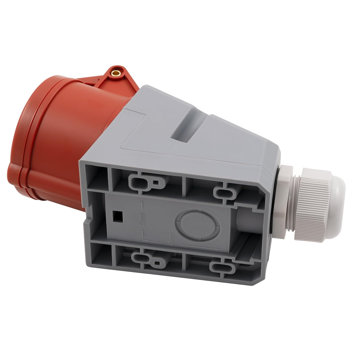 McPower CEE-Steckdose Wandmontage IP44 Kupplung | 415V, 16A Starkstrom Wandsteckdose | 5-polig für Wohnmobil Boot Aussenbereich Camping Caravan Industrie Handwerk