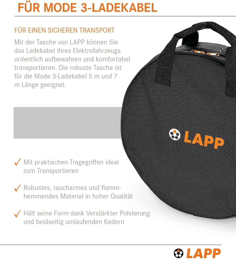 LAPP MOBILITY Tasche für Mode 3 Ladekabel / Schwarz