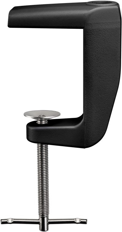 goobay Tischklemme für Lupenleuchte, Arbeitslupe, Tischlampe / Tischplattenstärke 0mm-60mm / Befestigung für Lupenlampen, Schreibtisch Lampen, Kosmetik Lampen / schwarz