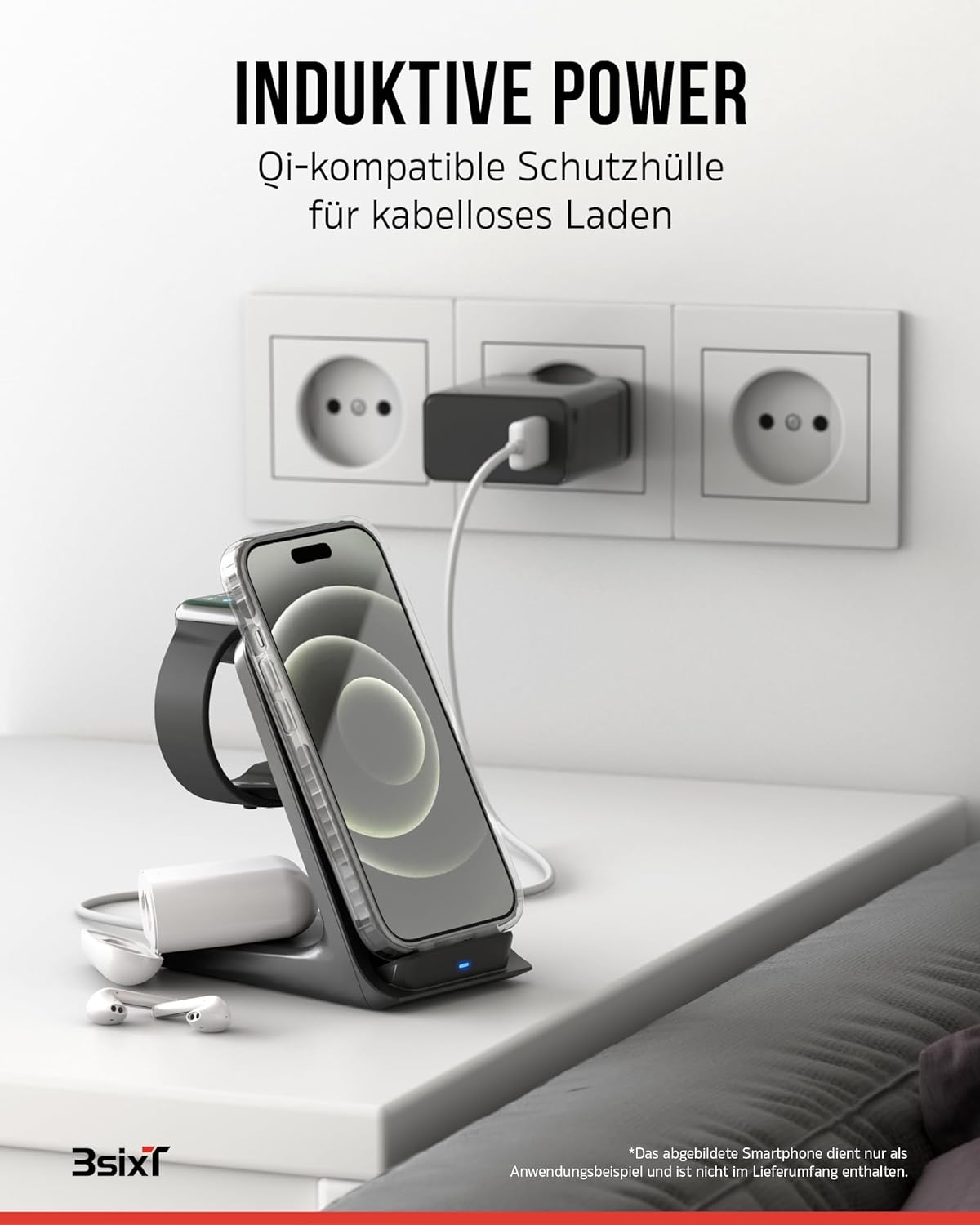 3sixT 65920 3in1 Protection Bundle für iPhone 15 Pro Max/Hülle Displayschutz & Kamera Schutz Set/Inkl. Handyhülle Panzerglas Kamera Protektor stoßfest / 3in1 Hüllen Set
