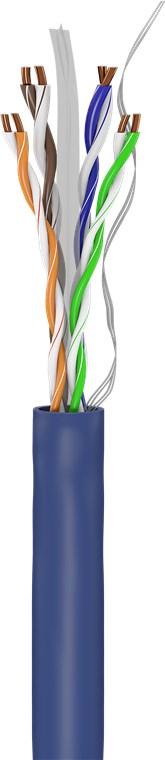100m CAT 6A Installationskabel 4x2xAWG 23/1 U/UTP blau