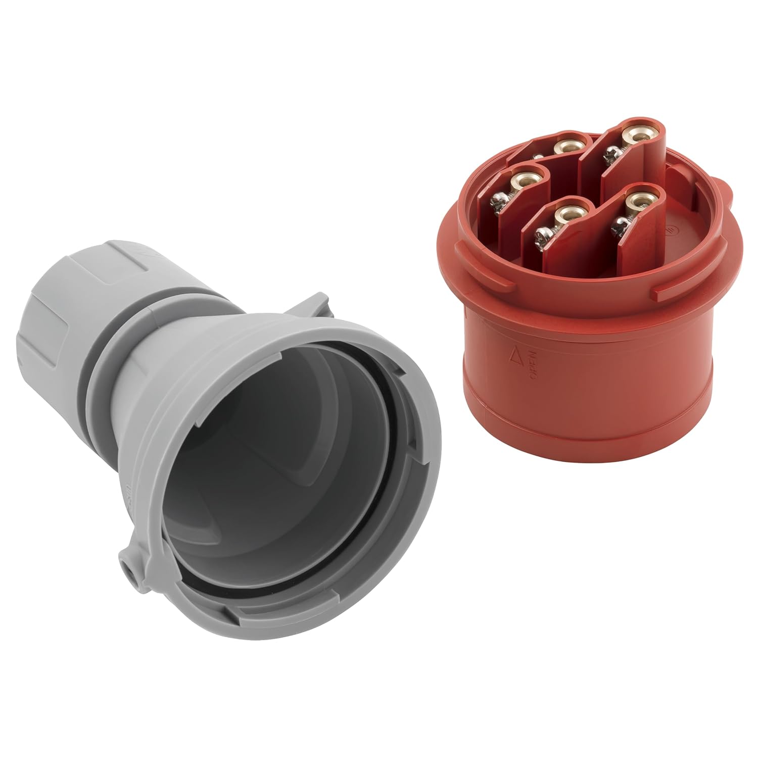 McPower CEE-Stecker IP44 | 415V, 16A Starkstrom Stecker | 5-polig Landanschluss für Wohnmobil Boot Aussenbereich Camping Caravan Industrie Handwerk