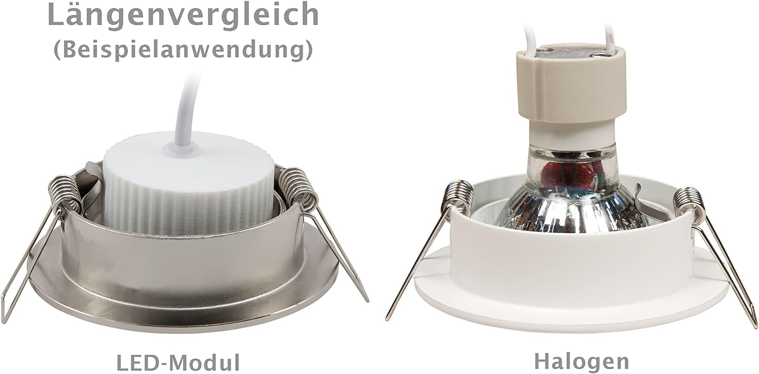 Einbauleuchten-Set McShine, 10xRahmen, 10xLED-Modul, 5W, 440lm, 230V, weiß