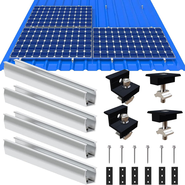 12 Stück Solarmodul Halterung Endklemme Kit - Z-Halter Aus Aluminium, 4 Größen (30-45 Mm), Für Dachmontage Auf Wohnmobil, Boot, Haus